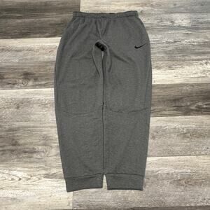 Nike French Terry Fleece Heather Dark‎ Gray Mens XL Dri Fit Jogger Sweatpants